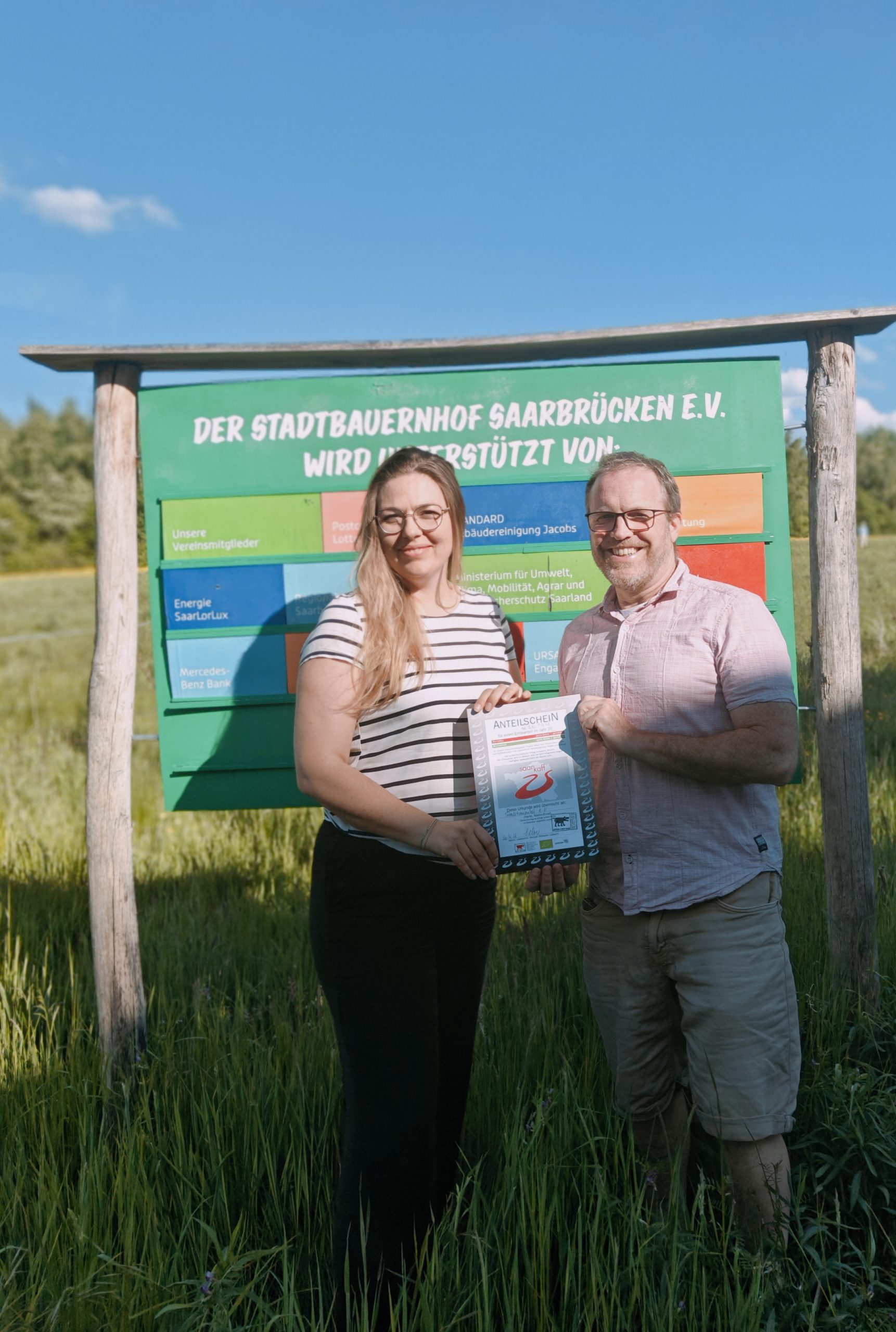 Stadtbauernhof und seine Mitglieder erwerben 25 Kaffee-Ernteteile bei Saarkaff